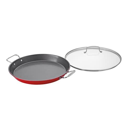 Cuisinart ASP-38CR 15-Inch Paella Pan With Lid, Red - CookCave