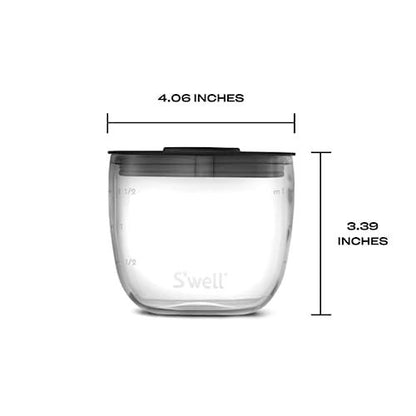 S'well Prep Food Glass Bowls - Set of 4, 12oz - Make Meal Easy and Convenient - Leak-Resistant Pop-Top Lids - Microwavable and Dishwasher-Safe, clear (14212-B20-69900) - CookCave
