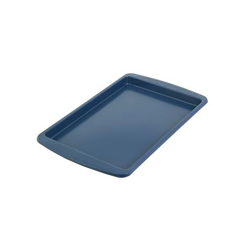 Chicago Metallic Everyday Non-stick Large Baking Sheet, Perfect for making cookies, one-pan meals, roasted vegetables, and more! 21.06 x 13.98 x 0.98 Inch, Blue - CookCave