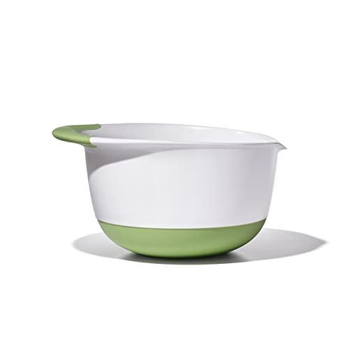 OXO Plastic Good Grips 3-Piece Mixing Bowl Set with Red/Green/Blue Handles - CookCave