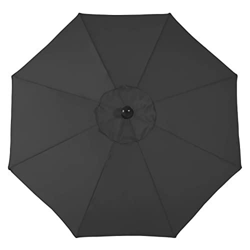 ABCCANOPY 10FT Patio Umbrella - Outdoor Waterproof Table Umbrella with Push Button Tilt and Crank, 8 Ribs UV Protection Pool Umbrella for Garden, Lawn, Deck & Backyard (Dark Gray) - CookCave