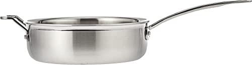 Cuisinart MCP33-24HN MultiClad Pro Stainless 3-1/2-Quart Saute with Helper and Cover Skillet, 3.5-Quart, Sauté Pan w/Helper & Cover - CookCave