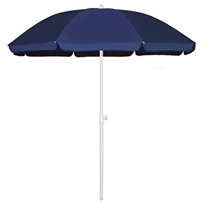 AMMSUN 6FT Portable Picnic Outdoor Canopy Sunshade Beach Umbrella with Tilt Function, Small Patio Umbrella - UPF 50+ protection Beach Chair Umbrella 6' Blue - CookCave