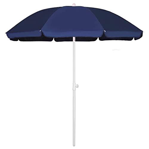 AMMSUN 6FT Portable Picnic Outdoor Canopy Sunshade Beach Umbrella with Tilt Function, Small Patio Umbrella - UPF 50+ protection Beach Chair Umbrella 6' Blue - CookCave