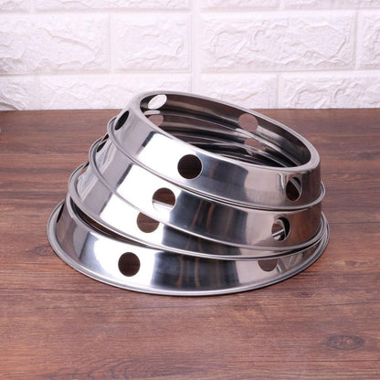 2Pcs Wok Ring for Gas Stove, Stainless Steel Pots Rack Round Wok Stand Holder Reversible Size for Kitchen Supplies Utensils(2pcs 21.5cm) - CookCave