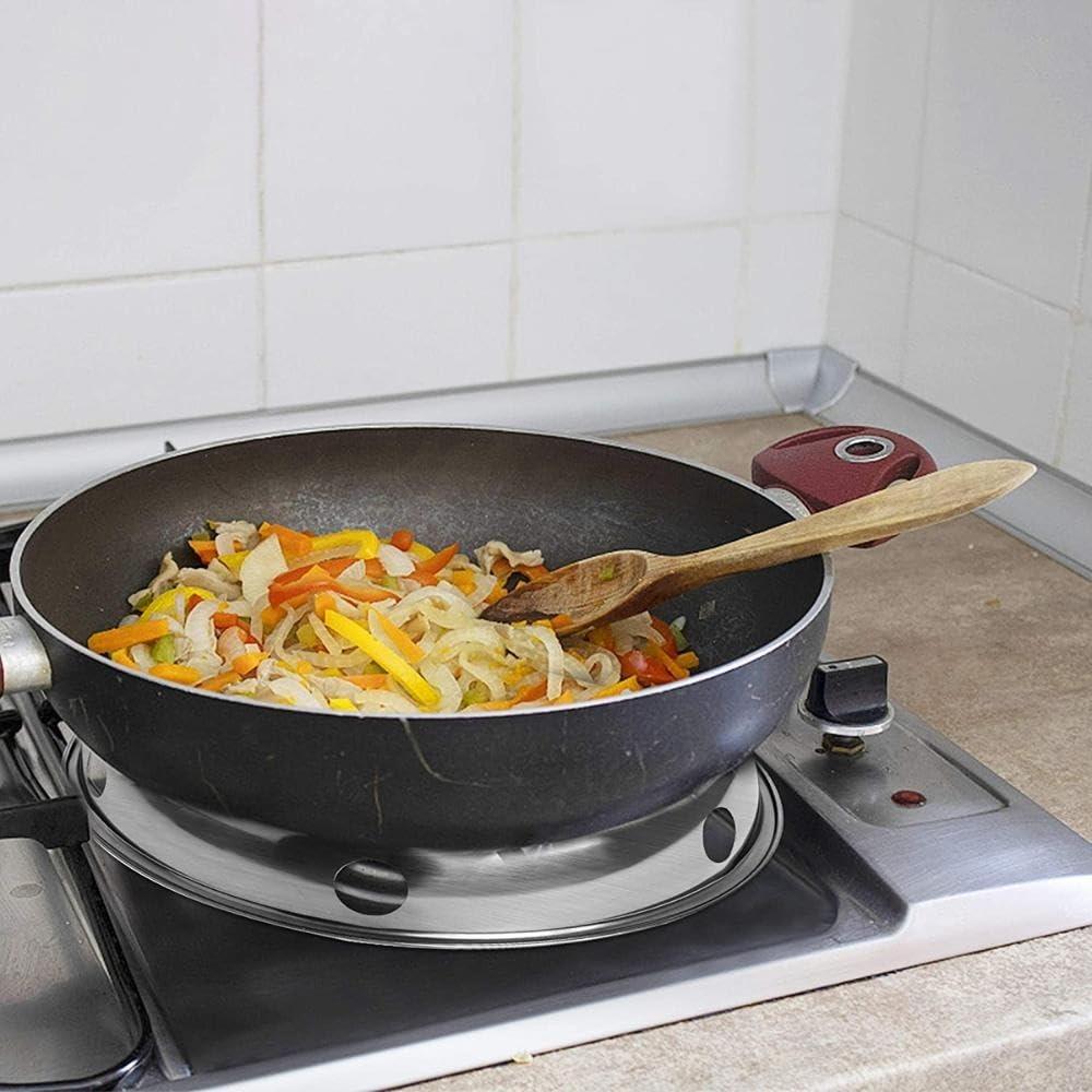 2Pcs Wok Ring for Gas Stove, Stainless Steel Pots Rack Round Wok Stand Holder Reversible Size for Kitchen Supplies Utensils(2pcs 21.5cm) - CookCave