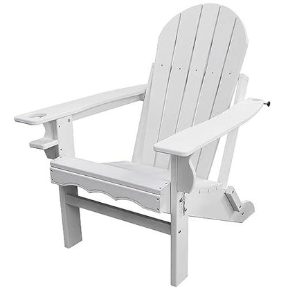 CLOUDEEP Folding Adirondack Chairs,Plastic HDPE Adirondack Chairs with Cup Holder,Modern Adirondack Chairs Weather Resistant,Widely Used in Patio,Front Porch,Deck,Garden,Fire Pit - CookCave