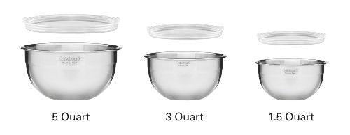 Cuisinart Mixing Bowl Set, Stainless Steel, 3-Piece, CTG-00-SMB - CookCave