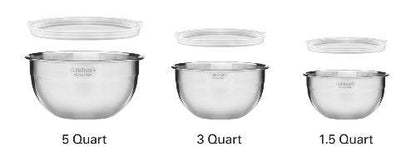 Cuisinart Mixing Bowl Set, Stainless Steel, 3-Piece, CTG-00-SMB - CookCave