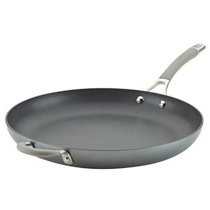 Circulon 81401 14" Helper Handle Hard Anodized Aluminum Skillet, 14 Inch, Oyster Gray - CookCave