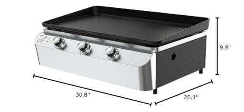 Nexgrill 3-Burner 465sq in. Stainless Steel Outdoor Griddle Grill with Cast Iron Top - CookCave