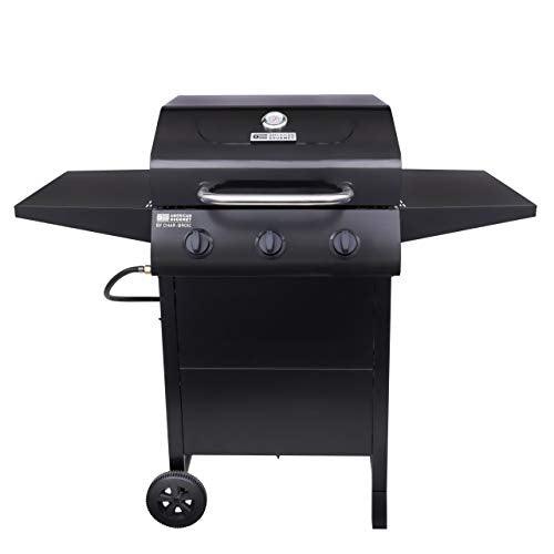AMERICAN GOURMET 465734921 3-Burner Cart-Style Liquid Propane Gas Grill, Black - CookCave
