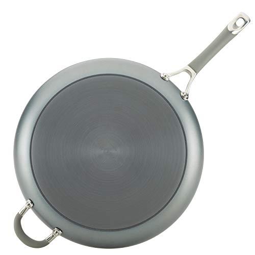 Circulon 81401 14" Helper Handle Hard Anodized Aluminum Skillet, 14 Inch, Oyster Gray - CookCave