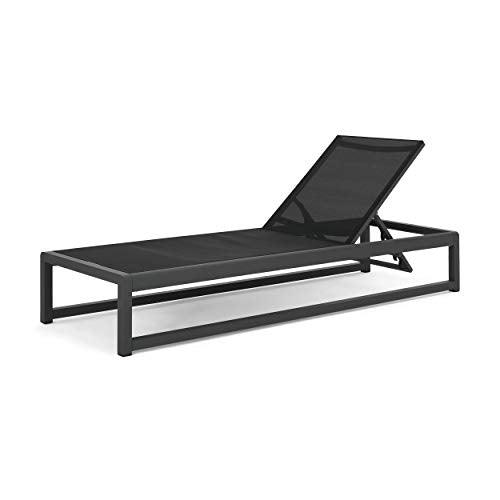 Christopher Knight Home Eudora Outdoor Chaise Lounge (Set of 2), Aluminum, Black, Gray - CookCave