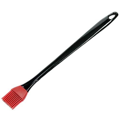 Chef Craft Select Silicone Basting Brush, 13.5 inches in length, Red/Black - CookCave