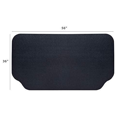 GRILLTEX Under the Grill Protective Deck and Patio Mat, 36 x 56 inches,Black - CookCave