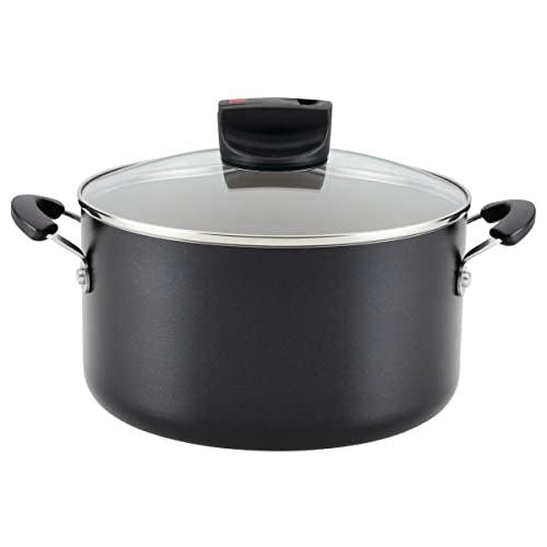 Farberware Smart Control Nonstick Stock Pot/Stockpot with Lid, 6 Quart, Black - CookCave