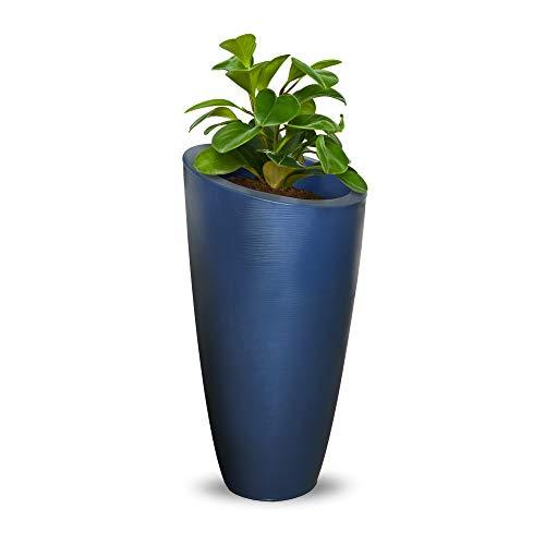 Mayne Inc. Modesto 32in Tall Planter - Neptune Blue - 16in L x 16in W x 32in H - 6 Gallons of Soil Capacity (8880-NB) - CookCave