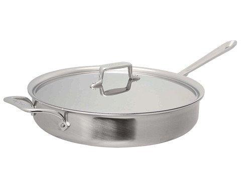 All-Clad Stainless Steel 5-Ply Dishwasher Safe 4 Qt. Essential Pan With Lid - CookCave