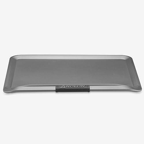 Anolon Advanced Nonstick Bakeware with Grips, Nonstick Cookie Sheet / Baking Sheet - 14 Inch x 16 Inch, Gray,54717 - CookCave