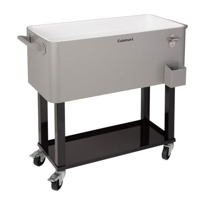 Cuisinart CCC-3517 Portable 80-Quart Outdoor Cooler Cart with Dual-Sided Lid, BBQ Cart with Bottle Opener (Fits 100 Cans or 50 Bottles) - CookCave