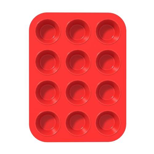 La Chat Silicone Muffin Pan- Nonstick Cupcake tray for baking, Silicone molds for making Muffins, Cupcakes and Egg maffins, cookiers - CookCave