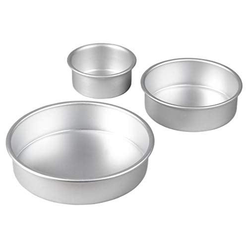Wilton Aluminum Round Cake Pans, 3-Piece Set with 8-Inch, 6-Inch and 4-Inch Cake Pans - CookCave