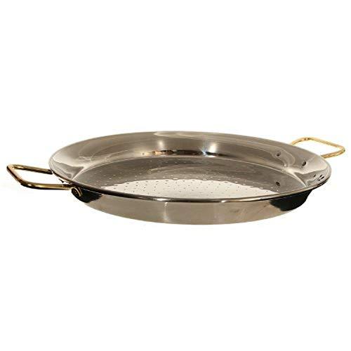 Garcima 10-Inch Stainless Steel Paella Pan, 26cm - CookCave