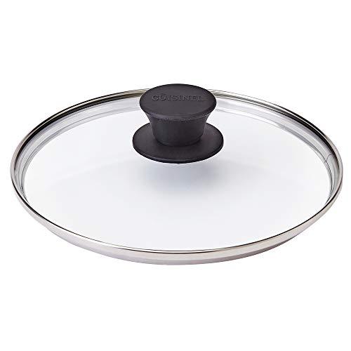 Glass Lid - 8"-inch/20.32-cm/210mm - Compatible with Lodge - Fully Assembled Tempered Replacement Cover - Oven Safe for Skillets Pot Pans - Universal for all Cookware: Cast Iron, Stainless, Non-Stick - CookCave