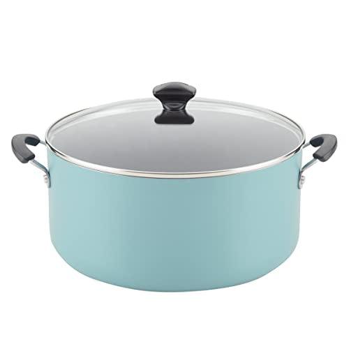 Farberware Cookware Nonstick Stockpot with Lid, 10.5 Quart, Aqua - CookCave