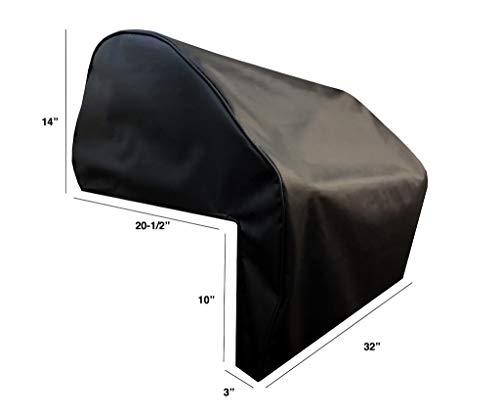 Windproof Covers 32 inch Heavy Duty Premium Vinyl Grill Cover to fit Delta Heat Built-In Grill - CookCave