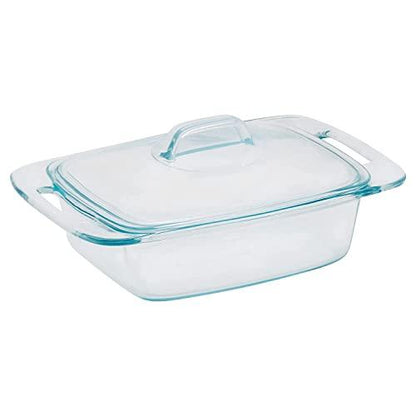Pyrex Easy Grab 2-Qt Glass Casserole Dish with Lid, Tempered Glass Baking Dish with Large Handles, Dishwashwer, Microwave, Freezer and Pre-Heated Oven Safe - CookCave