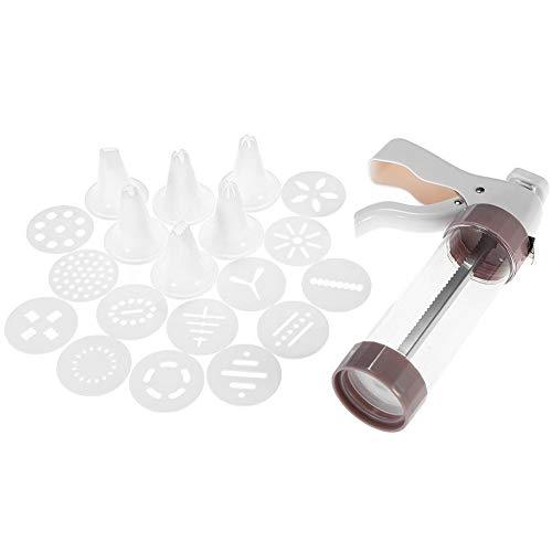 Cookie Press Gun Kit Baking Tool with 13 Disc Shapes Cookies Maker Set and 6 Icing Tips for Cake Decorating - CookCave