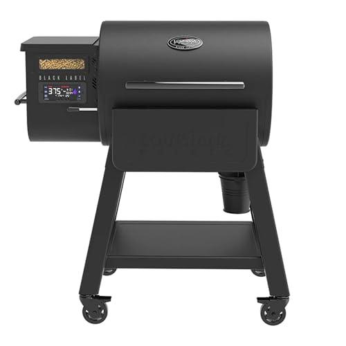 Louisiana Grills 800 Black Label Series Portable Pellet Grill with 809 Square Inch Cooking Area, Digital Controls, WiFi, Bluetooth, and 2 Shelves - CookCave