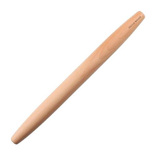 Muso Wood Wooden French Rolling Pin for Baking, Beech Wood Tapered Rolling Pin for Fondant Pie Crust Cookie Pastry(French 15.75-Inch) - CookCave