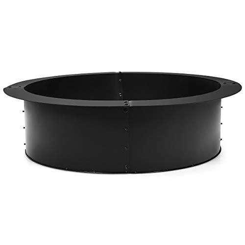 Giantex Fire Ring Heavy Duty Thick Solid Steel Fire Pit Liner 36-Inch Outer/30-Inch Inner Diameter, DIY Fire Pit Rim Above or In-Ground for Outdoor, Patio, Backyard - CookCave