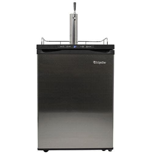 EdgeStar KC3000SS Full Size Kegerator with Digital Display - Black and Stainless Steel - CookCave