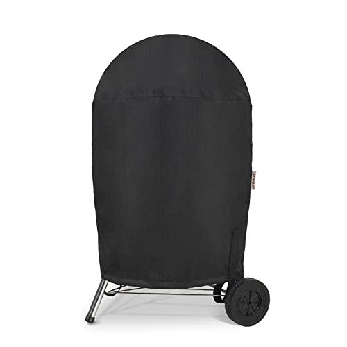 KINGLY Charcoal Kettle Grill Cover for Weber Kettle 22 Inch Charcoal Grill Rip-Proof Upgraded Material Kettle BBQ Gas Grill Cover with Hook&Loop and Drawstring Waterproof UV & Fade Resistant - CookCave