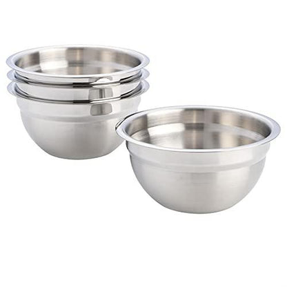 Babish Stainless Steel Mixing Bowl Set, 4-Piece Mini - CookCave