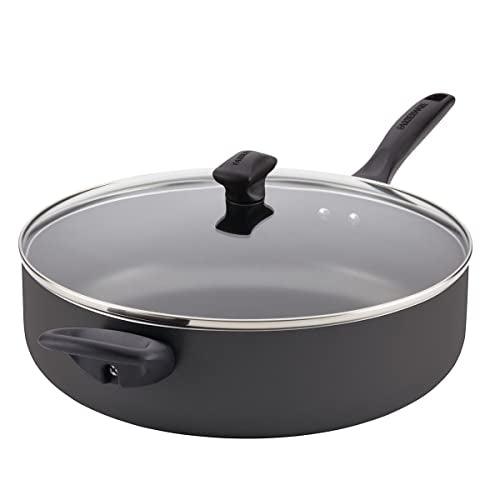 Farberware Dishwasher Safe Nonstick Jumbo Cooker/Saute Pan with Helper Handle - 6 Quart, Black - CookCave