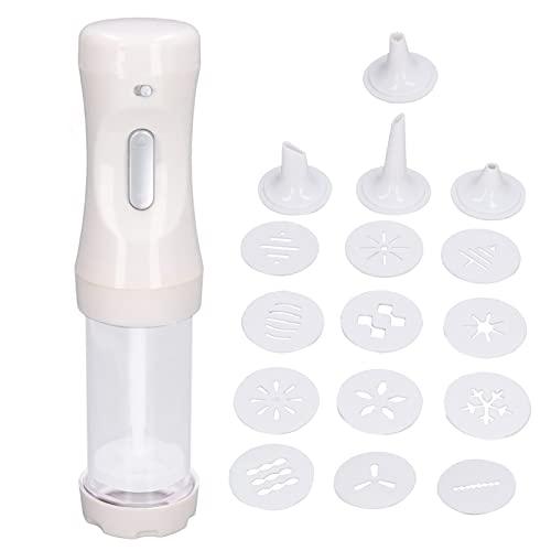 Sanpyl Electric Press, Making Kit Transparent Barrel Electric Decorating Tool with 12 Molds and 4 Decorating Nozzles, for DIY Cake Decorating - CookCave