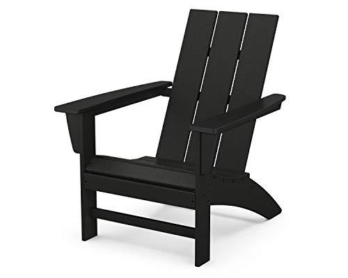 POLYWOOD AD420BL Modern Adirondack Chair, Black - CookCave