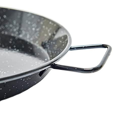 Garcima 16-Inch Enameled Steel Paella Pan, 40cm - CookCave