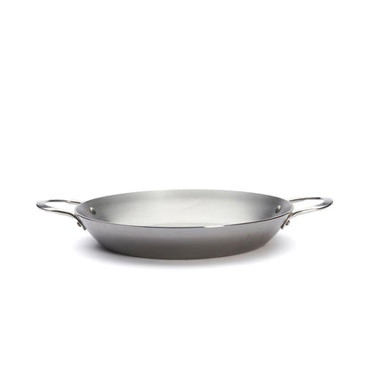 de Buyer MINERAL B Carbon Steel Paella Pan - Multipurpose Pan for Stovetop & Oven - Naturally Nonstick - Made in France - CookCave