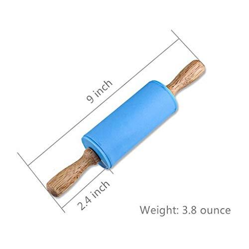 Small Rolling Pin for Kids Child, Wooden Handle Rolling Pin Non-Stick Silicone Rolling Pin, Rodillo de Cocina Rodillos Para Reposteria Fondant, Rodillos Para Masa. - CookCave