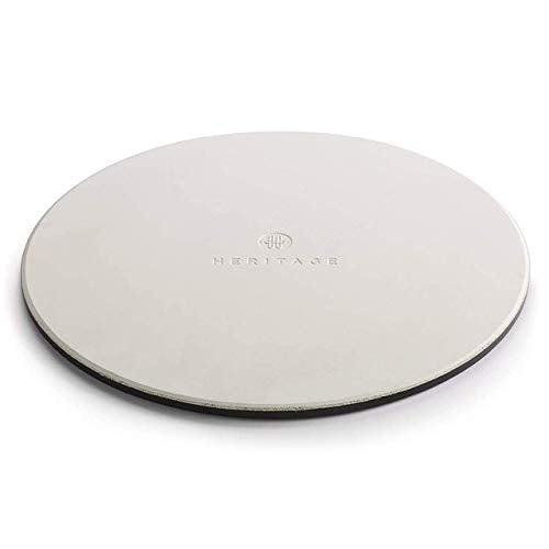 Heritage 15" Ceramic Pizza Stone Set - Non-Stick, Stain-Free with Bonus Cutter - Black - CookCave