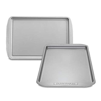 Farberware Nonstick Bakeware Set, Nonstick Cookie Sheets / Baking Sheets - 2 Piece, Gray - CookCave