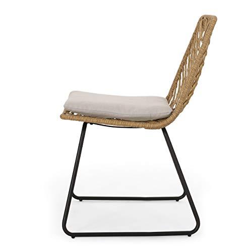 Christopher Knight Home Berrien Outdoor Wicker Chairs, Beige + Light Brown + Black - CookCave