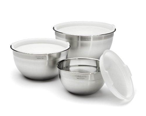 Cuisinart Mixing Bowl Set, Stainless Steel, 3-Piece, CTG-00-SMB - CookCave