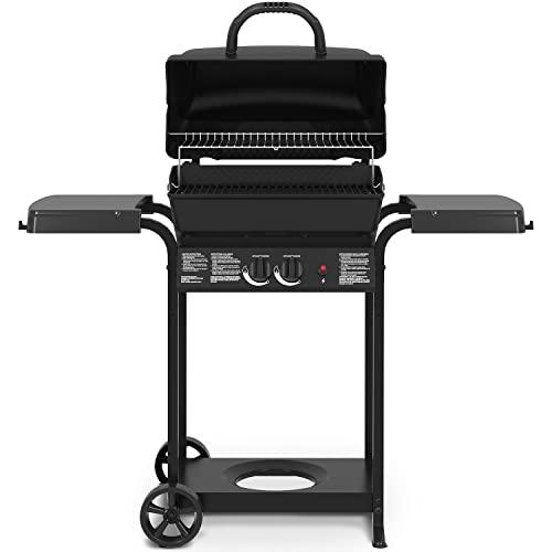 Broil-Mate, 24025BMT, Cast 2-Burner, Liquid Propane Gas Grill, Black - CookCave